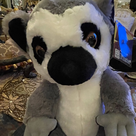 NWT Lemur Fiesta Ring Tailed Plush ~14” color: gray and white - Picture 8 of 8